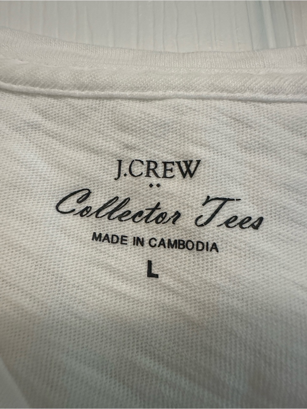 J. Crew White Tee with Palm Tree Grid - Picture 2 of 7
